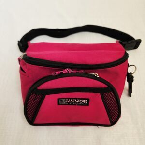 EastSport Fanny Pack Womens Pink Belt Bag 3 Compartment Zip Water Bottle Holder